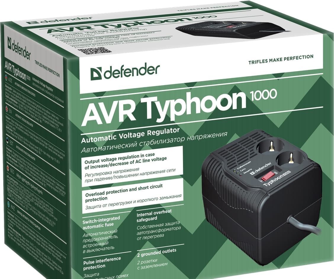 Стабилизатор напряжения Defender AVR Typhoon 1000 купить в Минске, цена