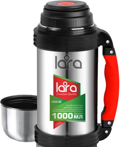 Термос Lara LR04-02 1л (серебристый)